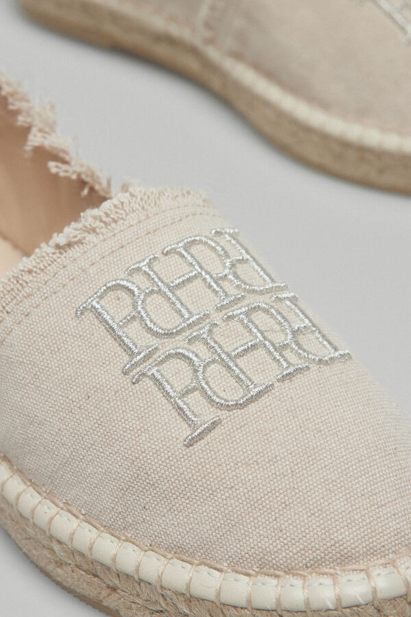Pedro del Hierro Alpargata logo lurex Beige