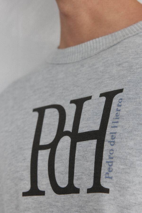 Pedro del Hierro Jersey punto fino big logo Gris