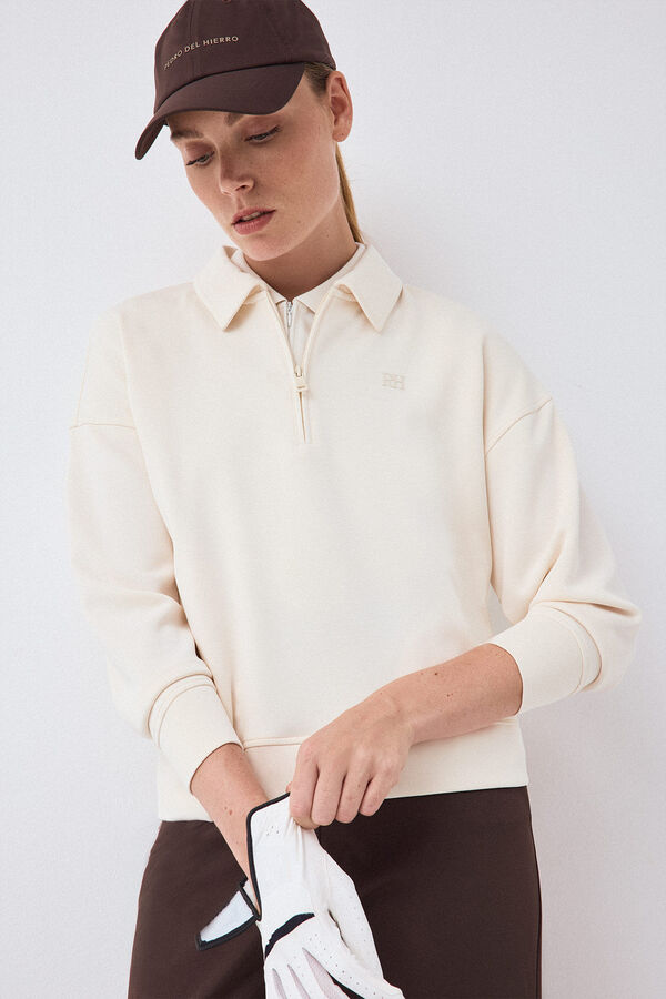 Pedro del Hierro Sweatshirt soft touch Ecru