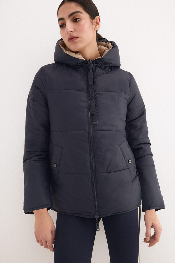Pedro del Hierro Parka revers&iacute;vel com capuz Azul