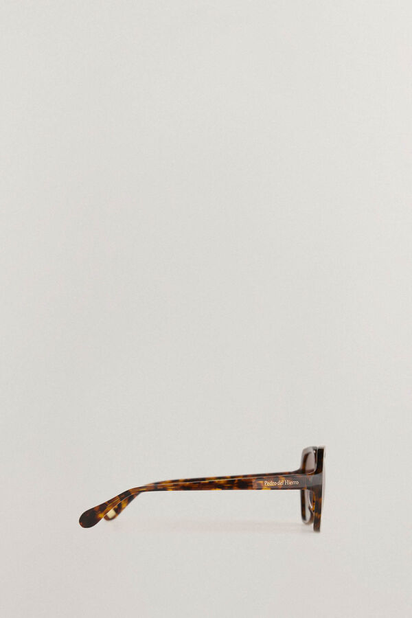 Pedro del Hierro Hexagonal Sunglasses Brown