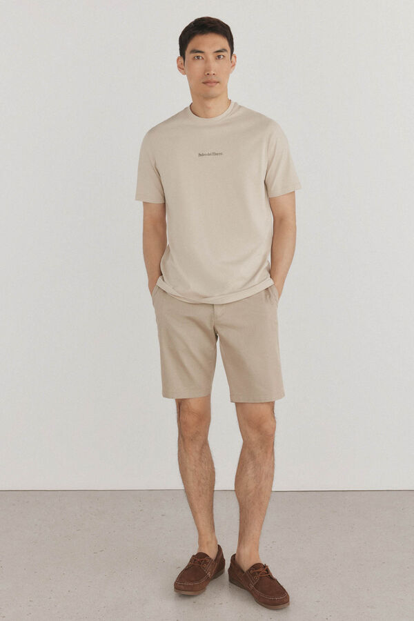 Pedro del Hierro Positional logo t-shirt Beige