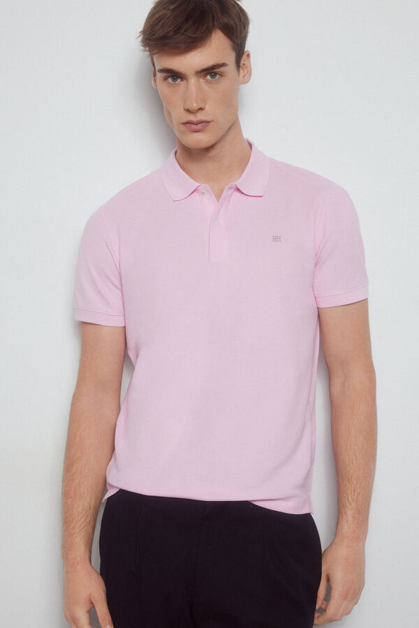 Pedro del Hierro Polo básico slim Rosa