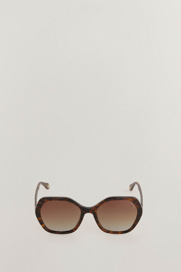 Pedro del Hierro Hexagonal Sunglasses Brown