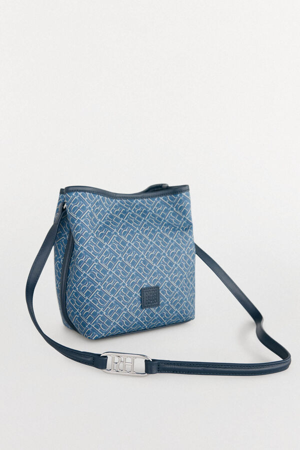 Pedro del Hierro Bolso bucket doble asa monograma Azul