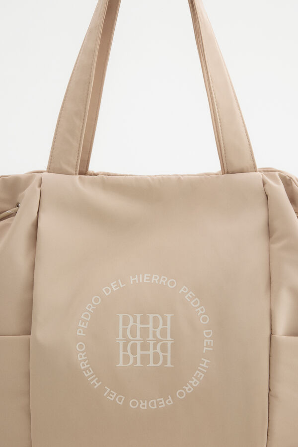 Pedro del Hierro Bolso lona grande Beige