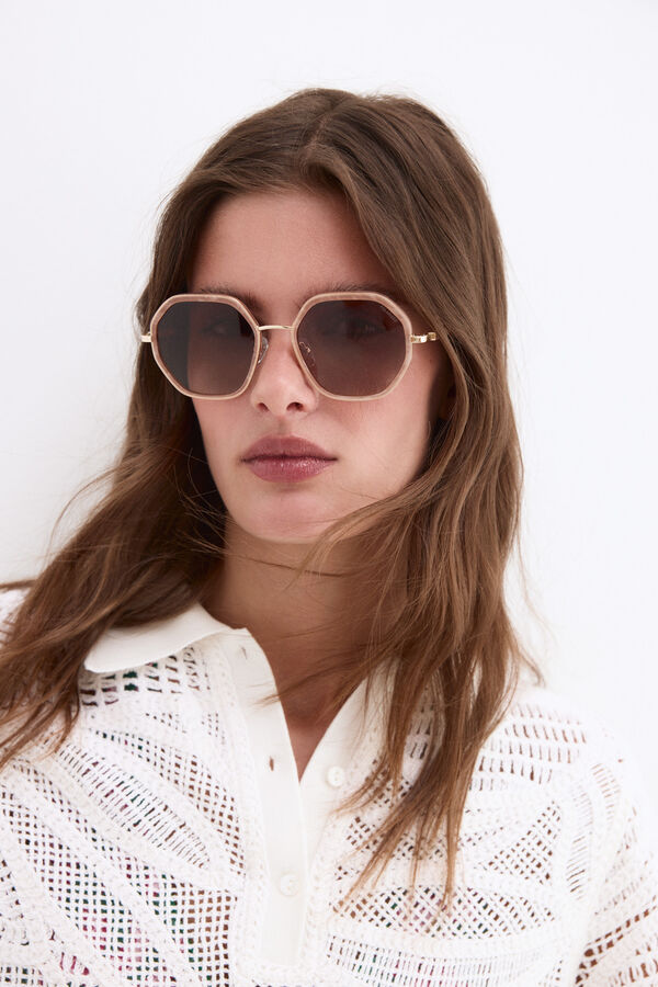 Pedro del Hierro Gafas montura met&aacute;lica Rosa