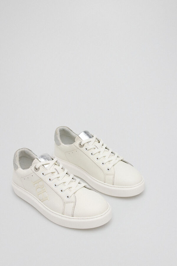 Pedro del Hierro T&ecirc;nis b&aacute;sico com logo e glitter Branco