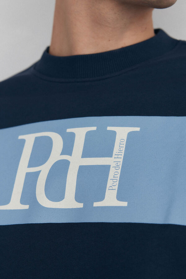 Pedro del Hierro Sudadera logo Azul