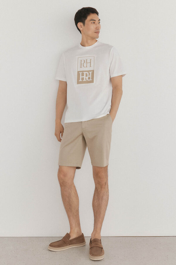 Pedro del Hierro Camiseta logo relieve Blanco