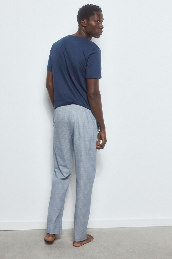 Pedro del Hierro Set de pijama punto y tela Blue