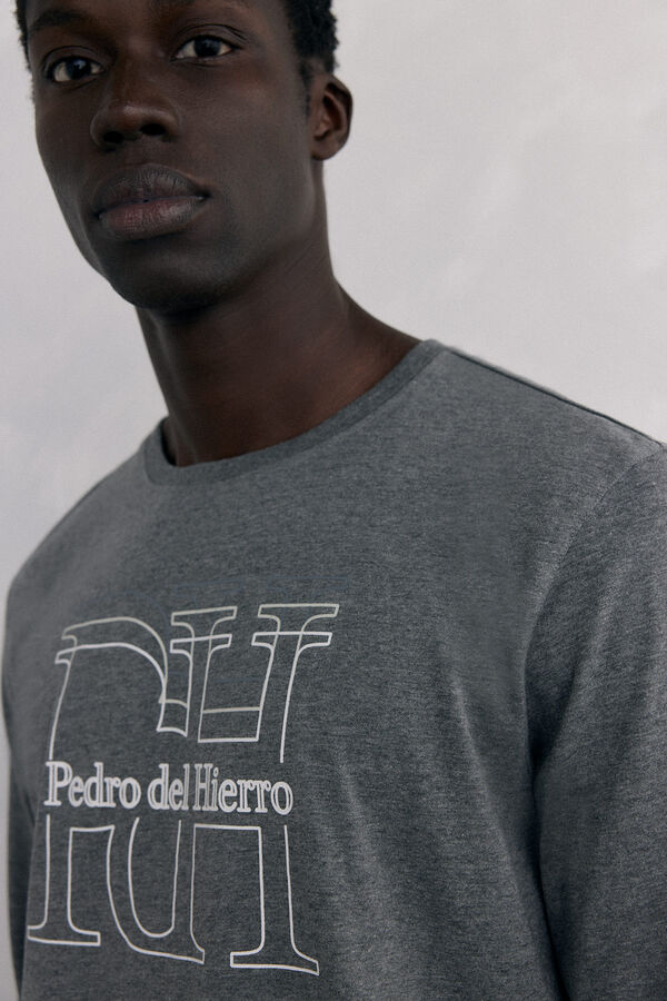 Pedro del Hierro Set de pijama punto Gris