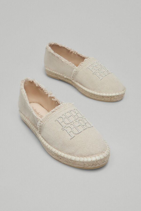 Pedro del Hierro Alpargata logo lurex Beige