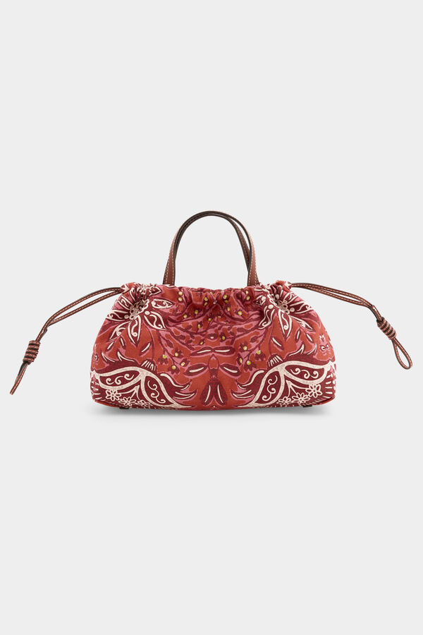 Pedro del Hierro Printed crossbody bag Beige