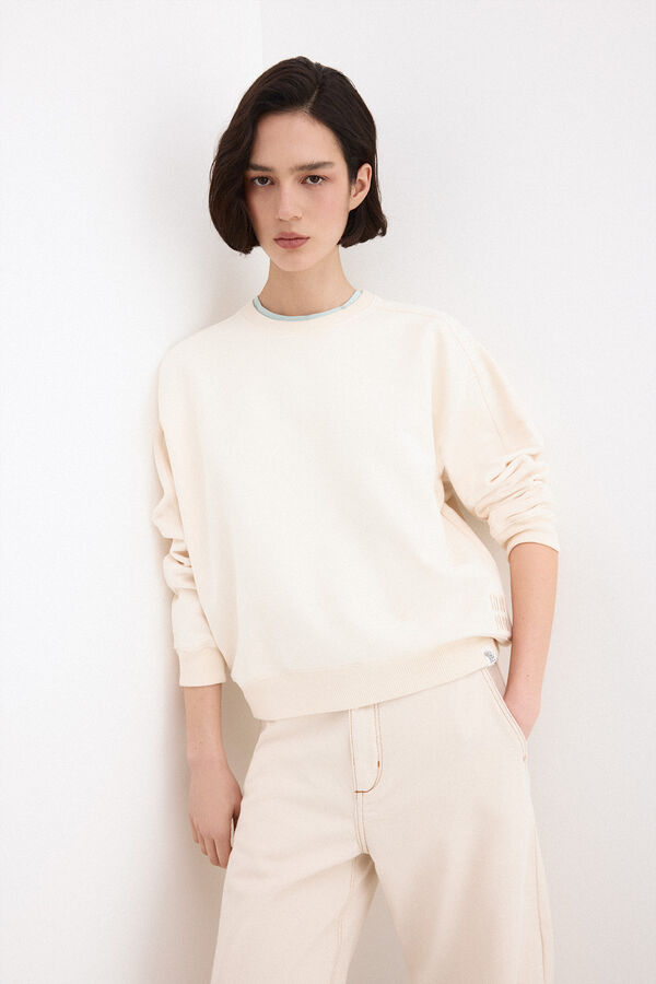 Pedro del Hierro Sudadera manga larga Crudo