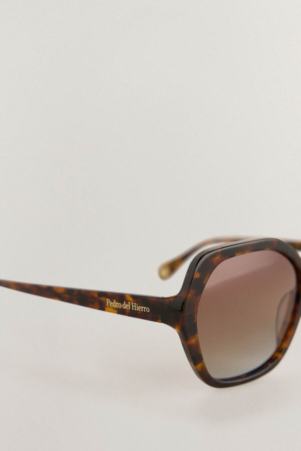 Pedro del Hierro Hexagonal Sunglasses Brown