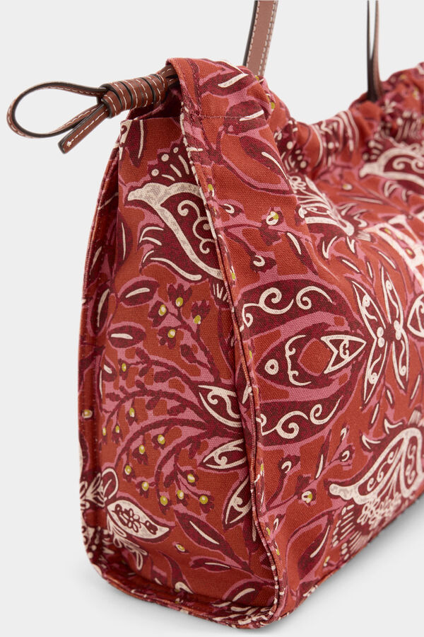 Pedro del Hierro Bolso hombro estampado Beige