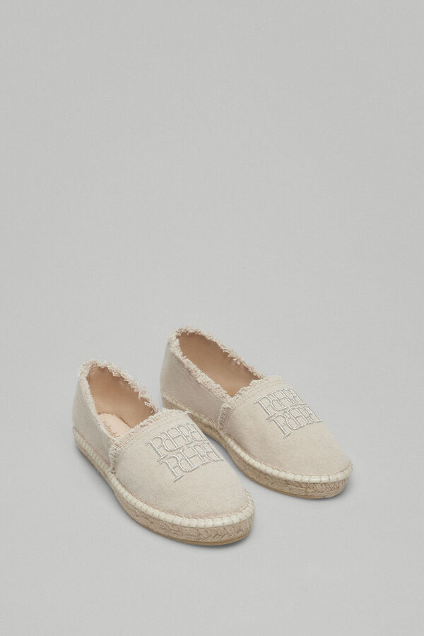 Pedro del Hierro Alpargata logo lurex Beige
