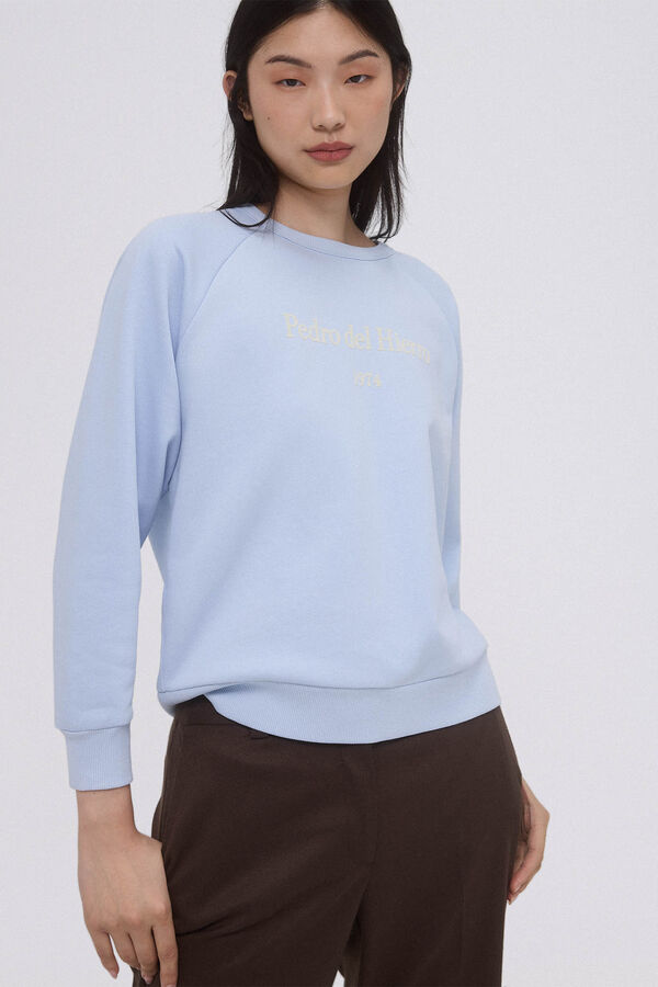 Pedro del Hierro Sudadera lisa logo Blue