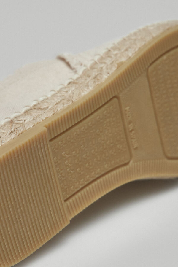 Pedro del Hierro Alpargata logo lurex Beige