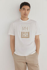 Pedro del Hierro Camiseta logo relieve Blanco