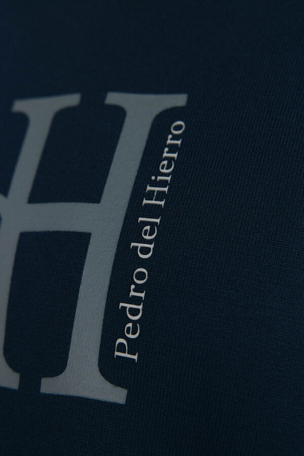 Pedro del Hierro Jersey punto fino big logo Blue