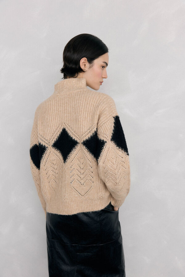 Pedro del Hierro Jersey perkins rombo fantasia Beige