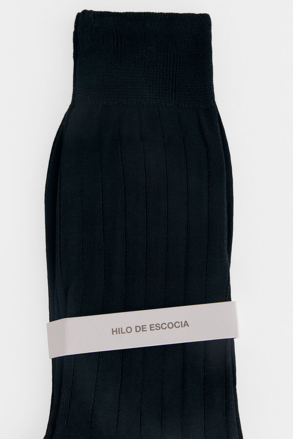 Pedro del Hierro Plain dress socks Black