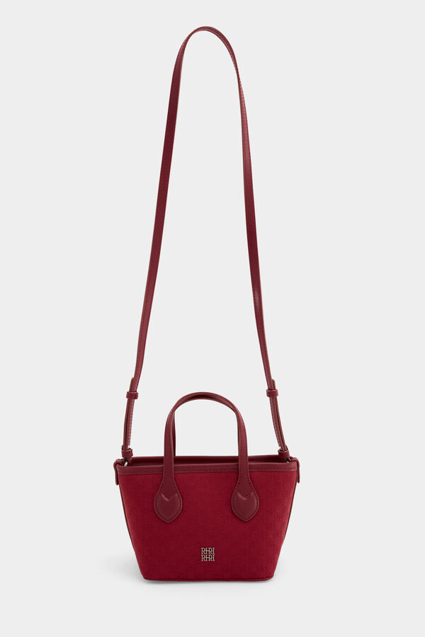 Pedro del Hierro Mini shopper jacquard Burdeos