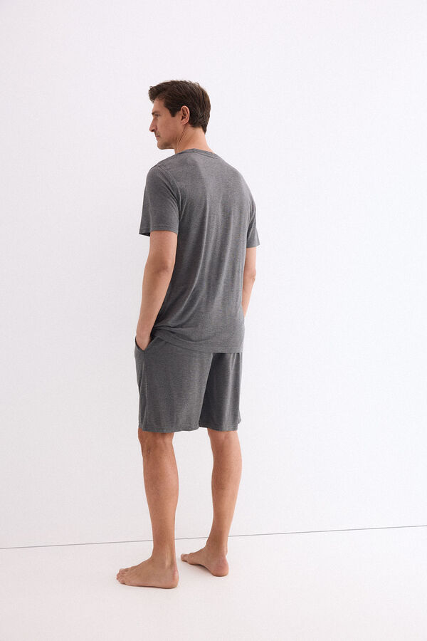 Pedro del Hierro Set de pijama punto modal Gris
