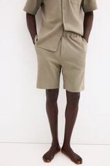 Pedro del Hierro Spanish cotton pyjama shorts Green