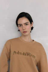 Pedro del Hierro Sudadera logo pedreria Beige