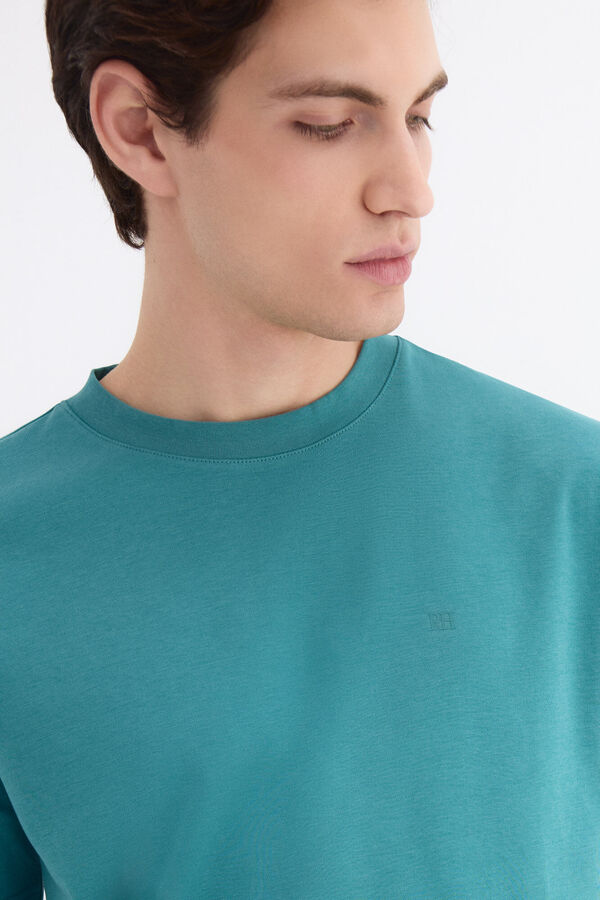 Pedro del Hierro T-shirt mercerizada Turquesa