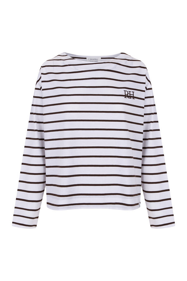 Pedro del Hierro Spanish cotton sailor t-shirt White