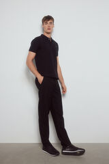 Pedro del Hierro Essential slim polo shirt Black