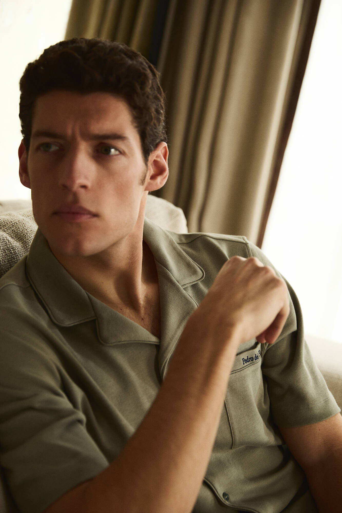 Pedro del Hierro Camisa manga corta pijama de algod&oacute;n espa&ntilde;ol