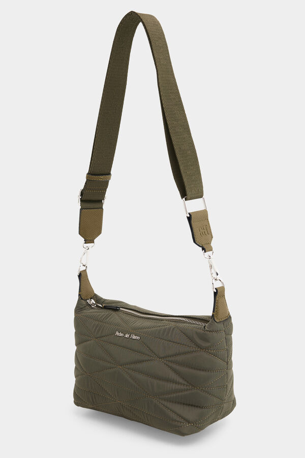 Pedro del Hierro Mala a tiracolo acolchoada em nylon Verde