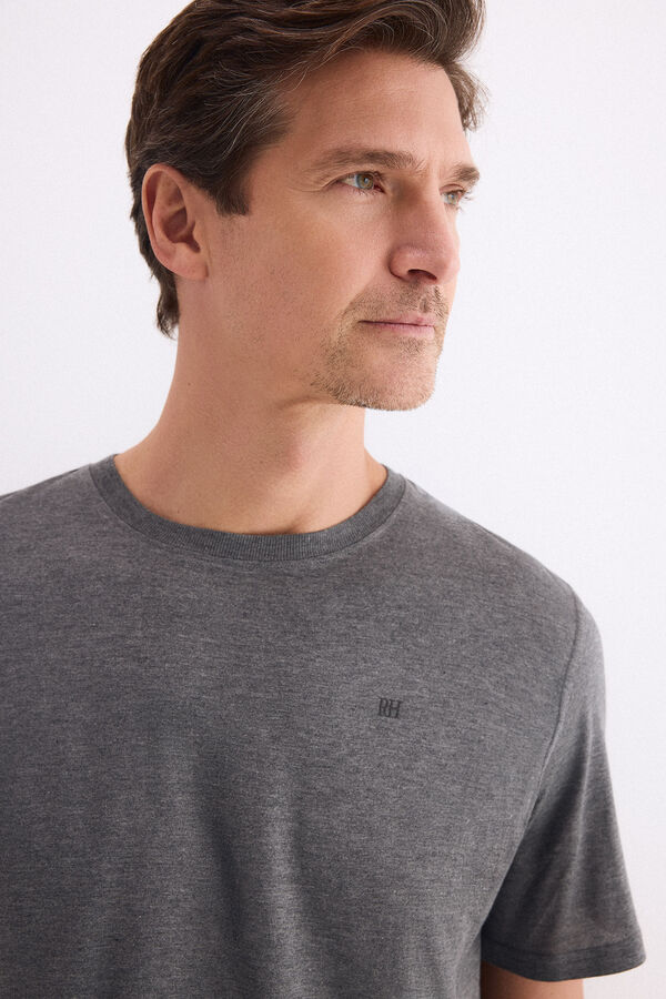 Pedro del Hierro Set de pijama punto modal Gris