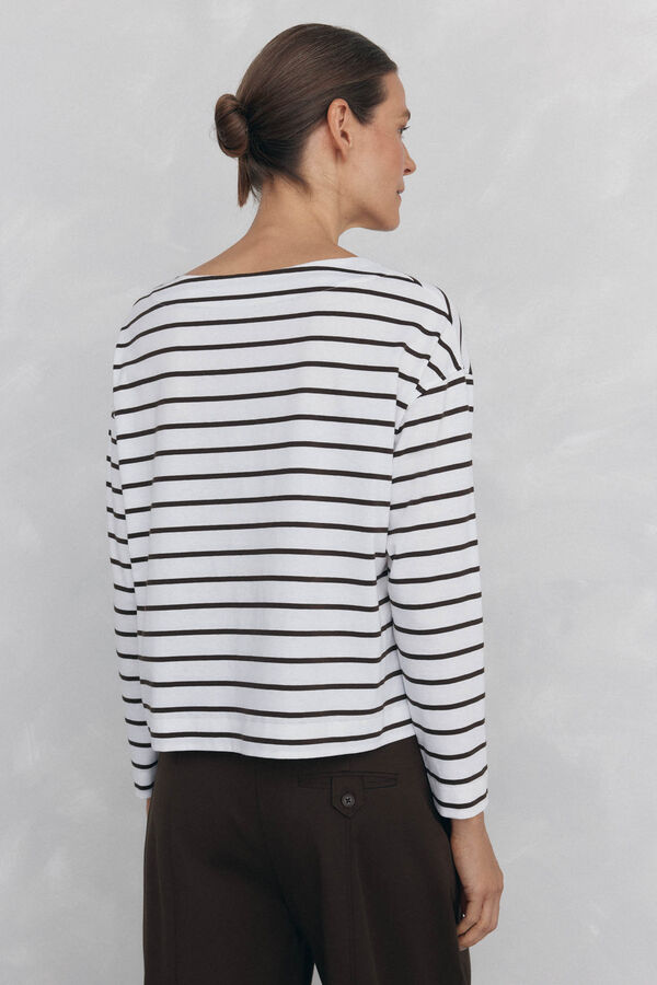 Pedro del Hierro Spanish cotton sailor t-shirt White