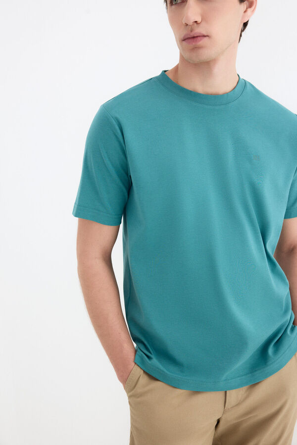 Pedro del Hierro T-shirt mercerizada Turquesa