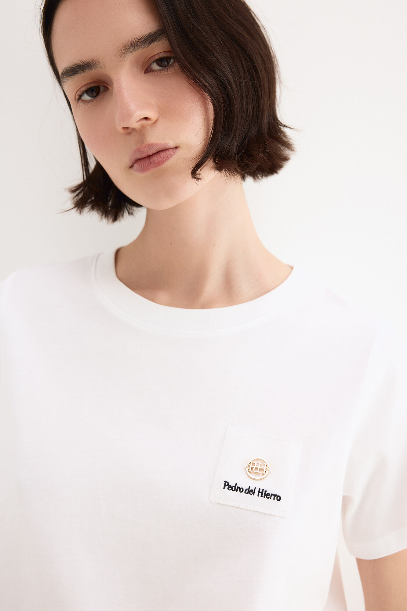 Pedro del Hierro Camiseta b&aacute;sica chapita