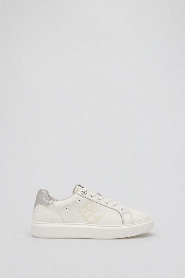 Pedro del Hierro T&ecirc;nis b&aacute;sico com logo e glitter Branco