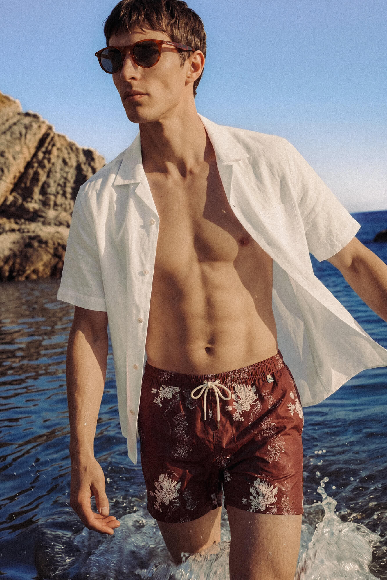 Pedro del Hierro Ba&ntilde;ador estampado flores grandes