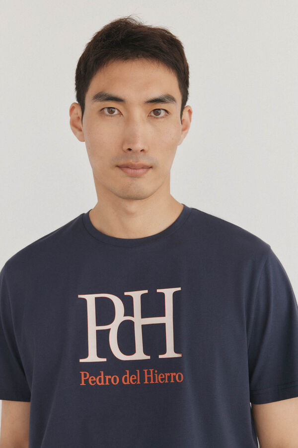 Pedro del Hierro Logo T-shirt Blue