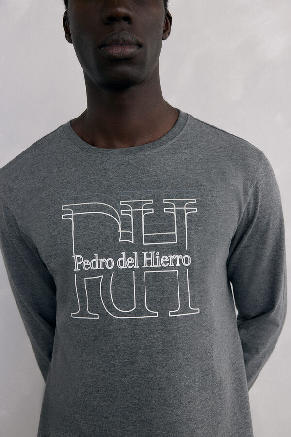 Pedro del Hierro Set de pijama punto Gris