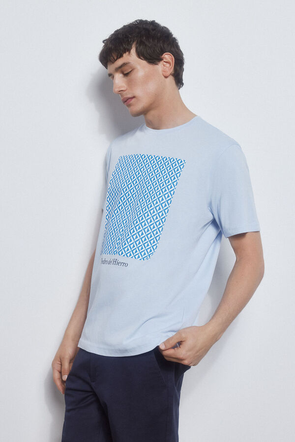 Pedro del Hierro Camiseta estampada Blue