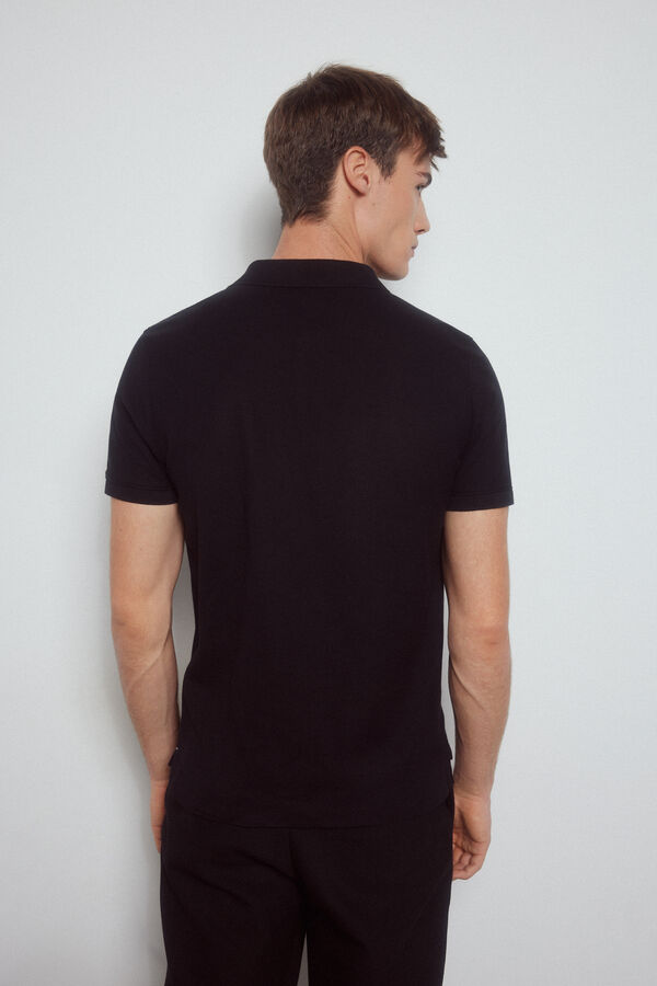 Pedro del Hierro Essential slim polo shirt Black