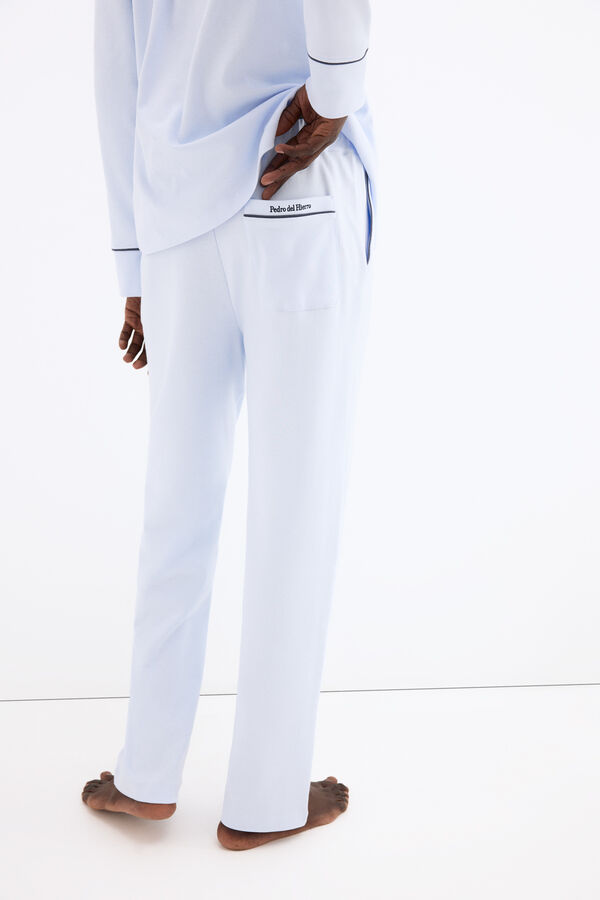 Pedro del Hierro Spanish cotton long pyjamas Blue