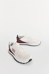 Pedro del Hierro leather and textile sneaker Beige