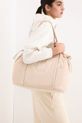 Pedro del Hierro Bolso lona grande Beige